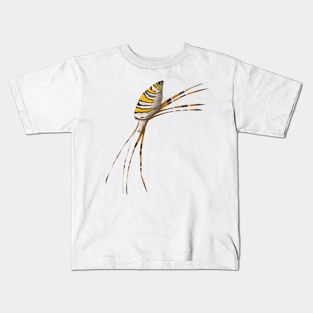 yellow black spider Kids T-Shirt by LizoLB